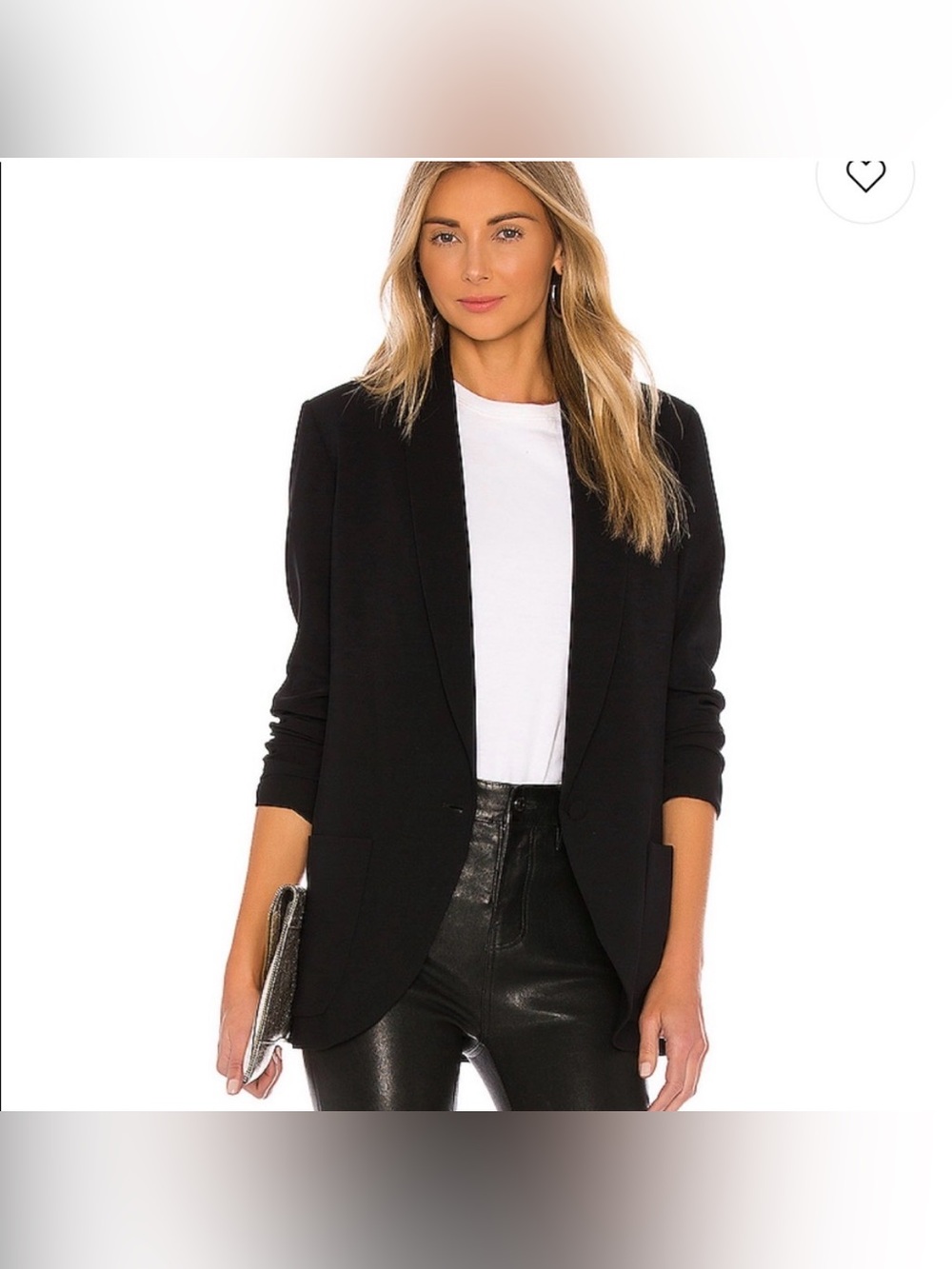 Amanda Uprichard X REVOLVE Shawl Collar Black Blazer Jacket Medium
